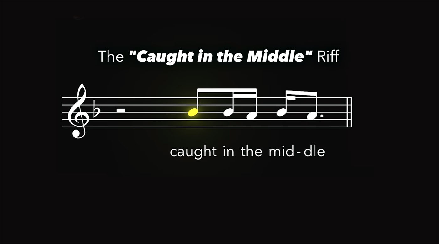 [votd] Why does everybody sing “Caught in the middle” the same way?