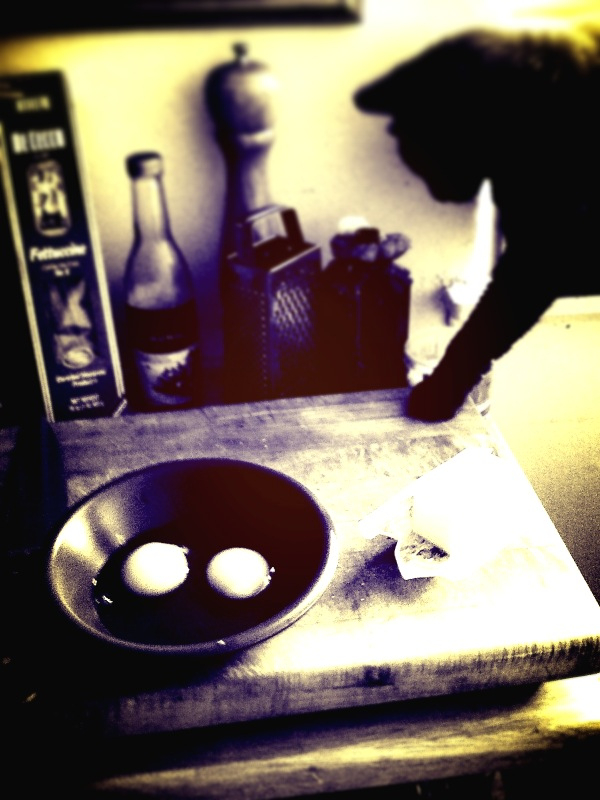 Henry, Two Yolks, & A Pepper Grinder